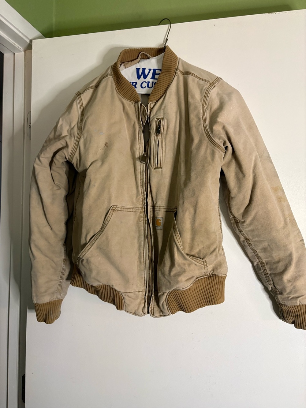 Carhartt woman’s  Tan Duck Bomber Jacket